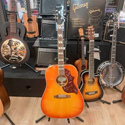 Epiphone Hummingbird Studio Acoustic/Electric - Trans Ebony | Long